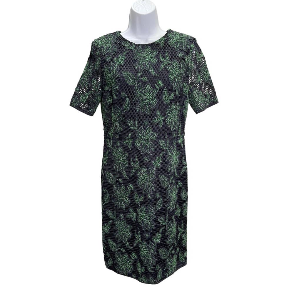 Tory Burch Appliqué Lace Fishnet Short Sleeve Dress Size 8 - Premium from Tory Burch - Just $119.0! Shop now at Finds For You