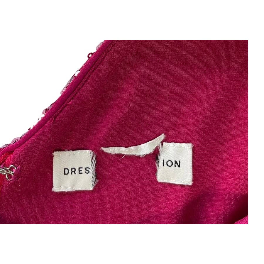 Dress The Population Barbiecore Sequin Surplus Wrap Dress Size S Pink - Premium from Dress The Population - Just $179.0! Shop now at Finds For You