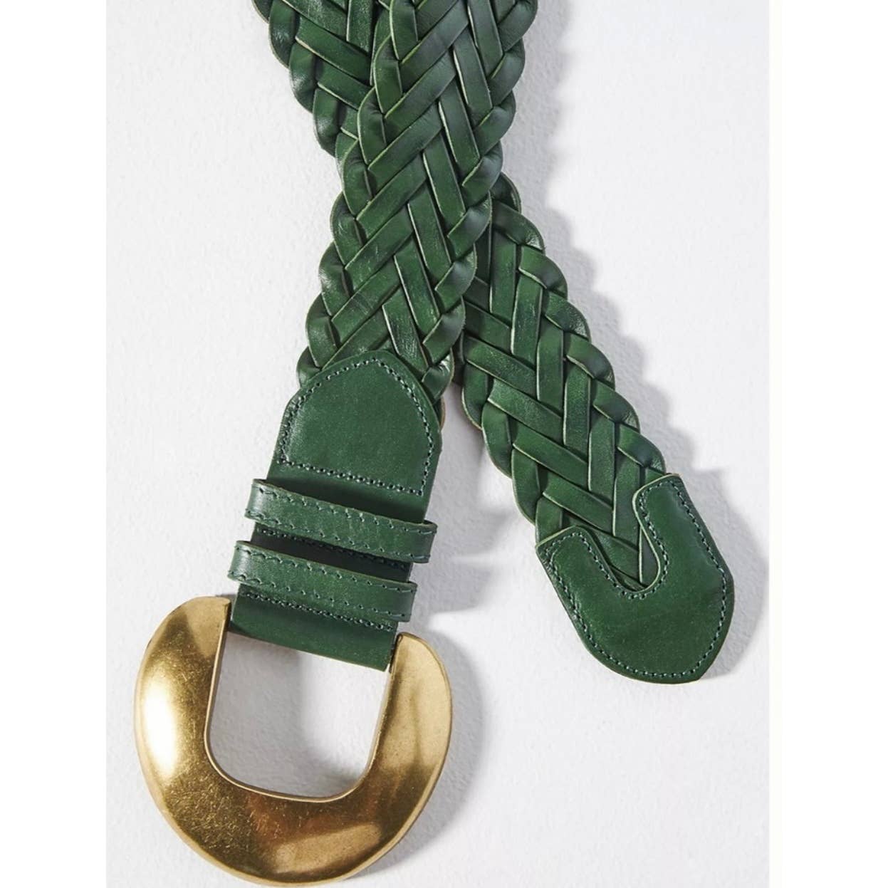 Anthropologie Green Woven Waist Leather Belt Size Small New - Premium from Anthropologie - Just $99.00! Shop now at Finds For You