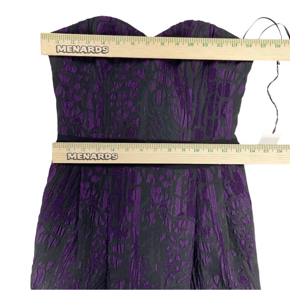 Jay Godfrey Strapless Purple Black Mini Dress Size 2 New - Premium from Jay Godfrey - Just $129.0! Shop now at Finds For You