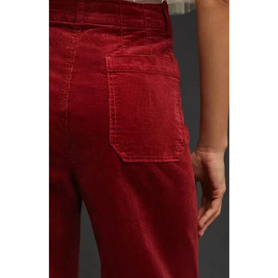 Anthropologie Maeve Colette Corduroy Pants Size 29 Red New - Premium from Anthropologie - Just $145.0! Shop now at Finds For You