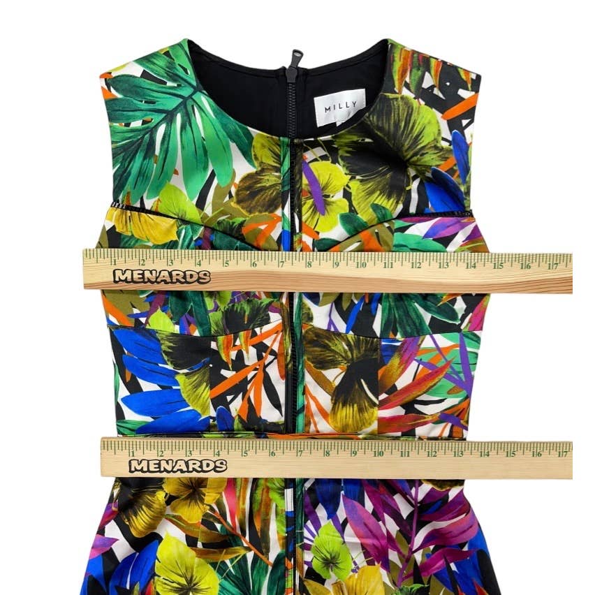 Milly Angular Tropical Print Sleeveless Pencil Dress Colorful Size 4 New - Premium from MILLY - Just $179.0! Shop now at Finds For You