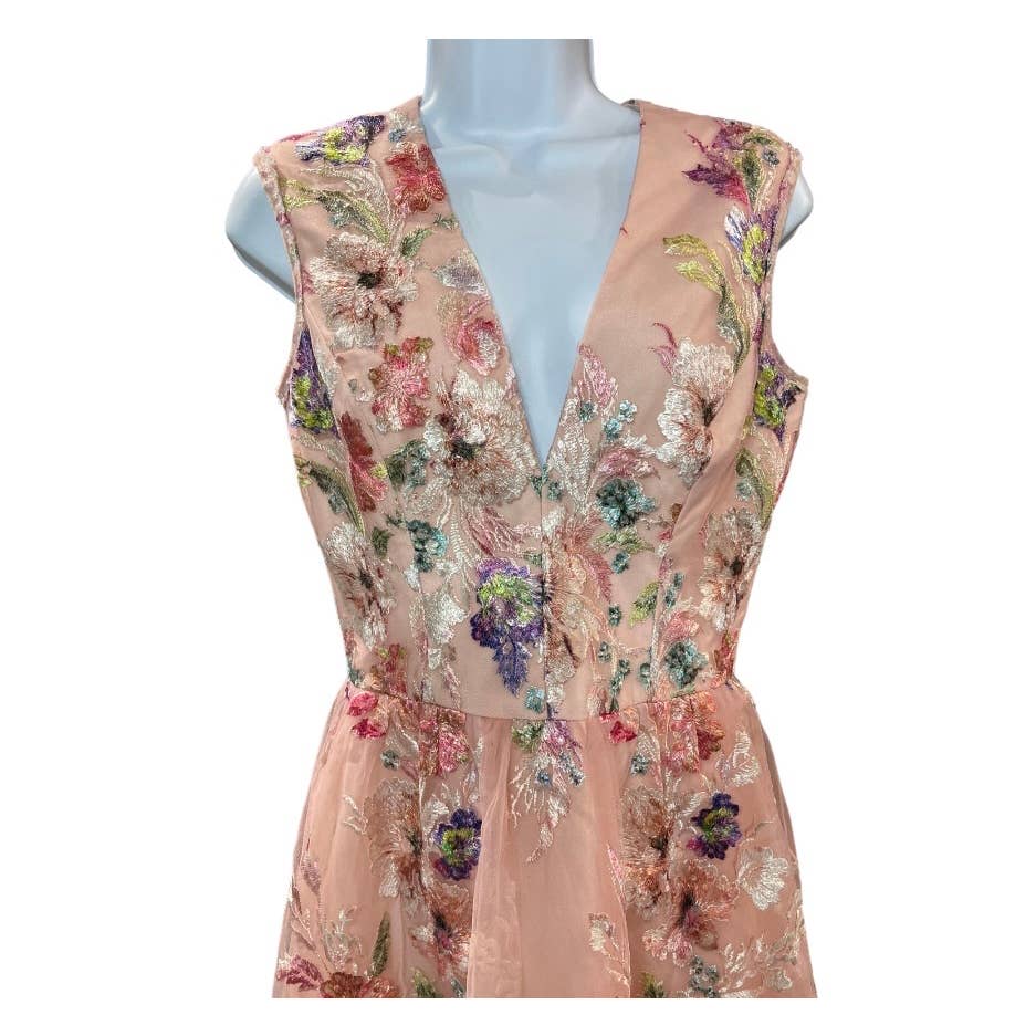 New S Size Barbiecore Dress The Population Samantha Embroidered Ruffle - Premium from Dress The Population - Just $149! Shop now at Finds For You