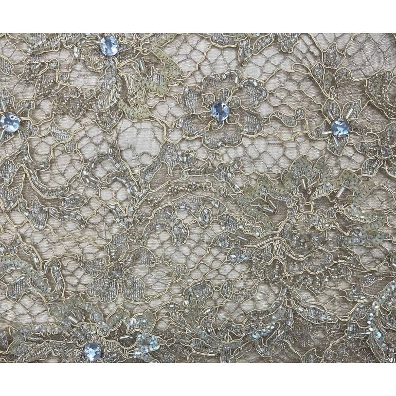 Leur Logette Champagne Lace Sequin Embellished Dress Size 2 New - Premium from Leur Logette - Just $199.0! Shop now at Finds For You