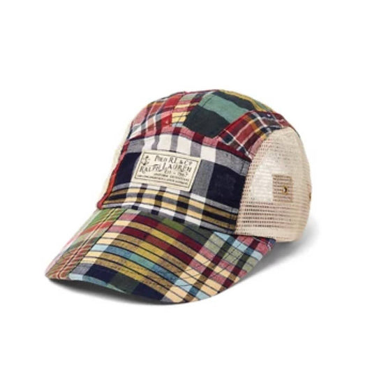Polo Ralph Lauren Patchwork Madras Longbill Cap Hat - Premium from Polo Ralph Lauren - Just $94.0! Shop now at Finds For You