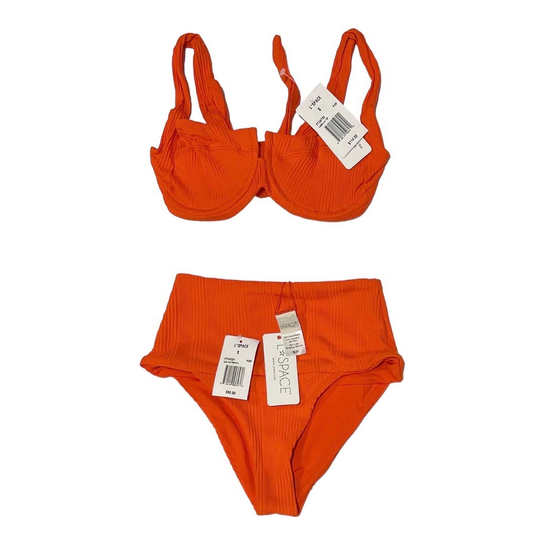 L*SPACE Revolve Set Camellia Pointelle Bikini Top Desi Bottom Swim S - Premium from L*SPACE - Just $139.0! Shop now at Finds For You