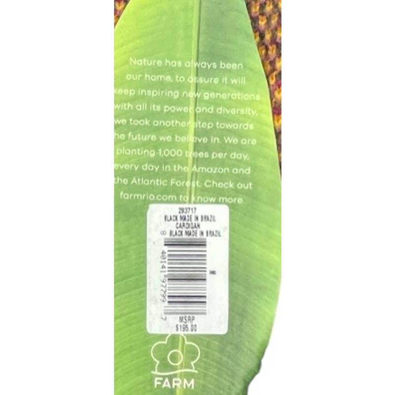 Farm Rio Made In Brazil Knit Oversized Duster Cardigan New Medium - Premium from Farm Rio - Just $199.0! Shop now at Finds For You