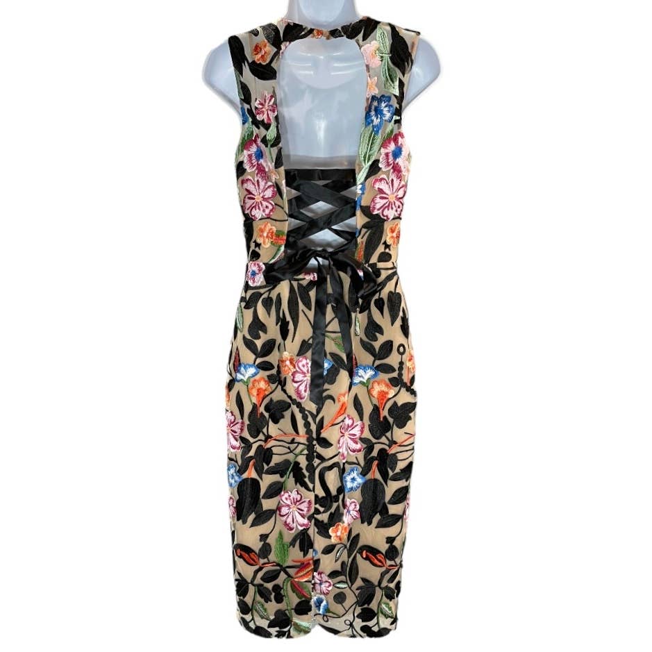 Dress The Population Holland Embroidered Floral Midi Dress Size Small New - Premium from Dress The Population - Just $229.0! Shop now at Finds For You