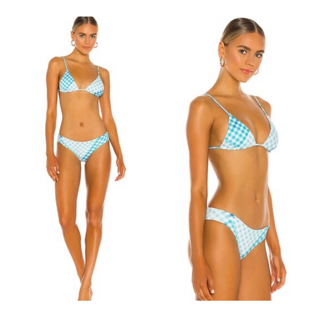 L*SPACE Revolve Brittany Bikini Top and Sandy Bottom Picnic Plaid Pique XL L - Premium from L*SPACE - Just $99.0! Shop now at Finds For You