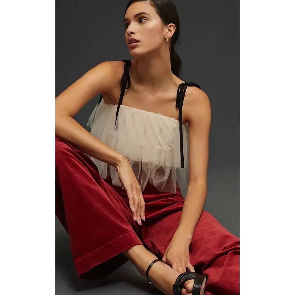 Anthropologie Maeve Colette Corduroy Pants Size 29 Red New - Premium from Anthropologie - Just $145.0! Shop now at Finds For You