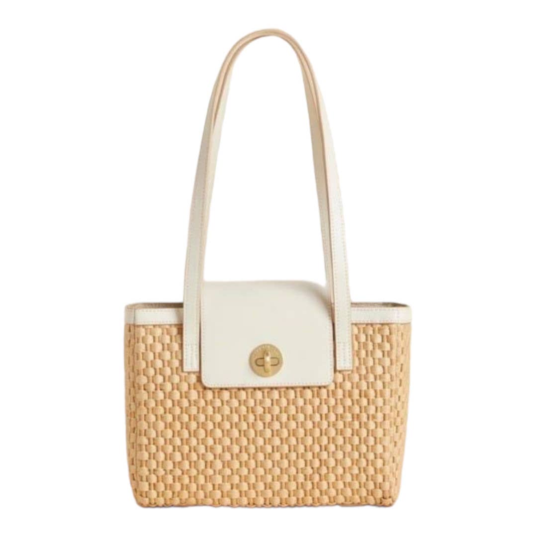 Spartina 446 Bamboo Moon Layla Woven Leather Shoulder Bag Handbag - Premium from Spartina 449 - Just $189.00! Shop now at Finds For You