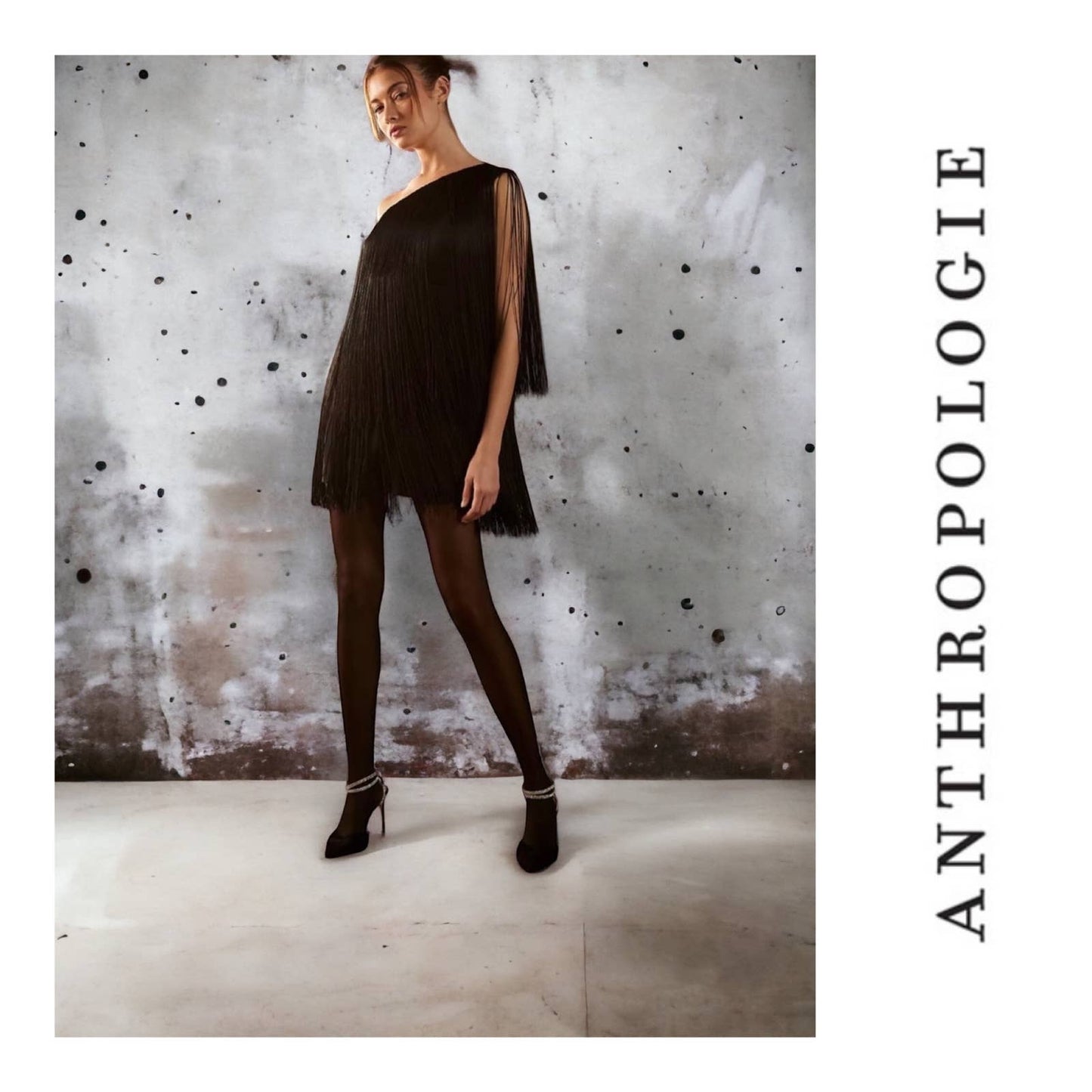 Anthropologie Hutch One Shoulder Fringe Mini Dress Size XXS Black New - Premium from Finds For You - Just $149.0! Shop now at Finds For You