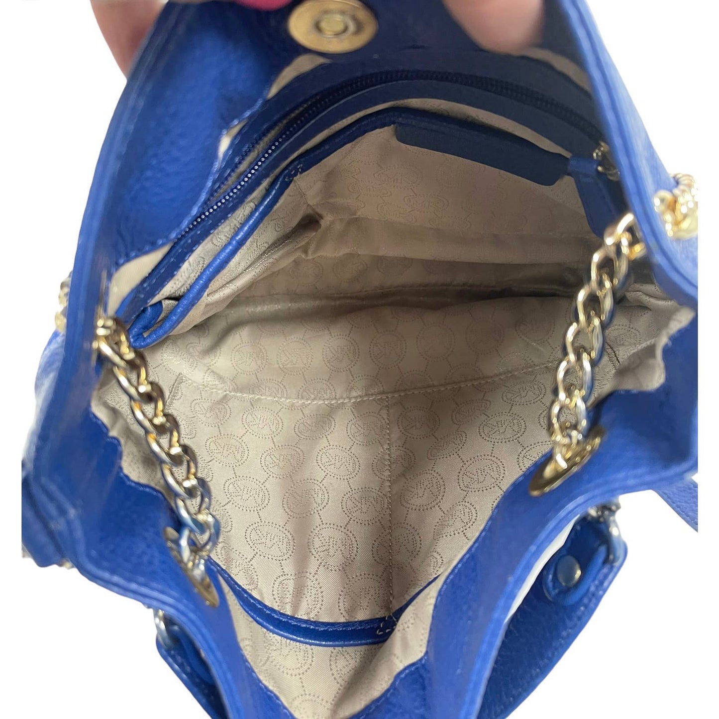 Michael Kors Jet Set Leather Handbag Purse Bag Convertible Blue - Premium from Michael Kors - Just $79.00! Shop now at Finds For You