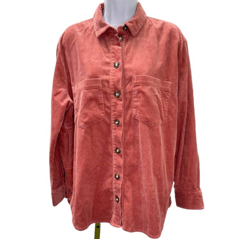 Madewell Sunday Corduroy Button Front Shirt Size M Pink New - Premium from Madewell - Just $68.00! Shop now at Finds For You