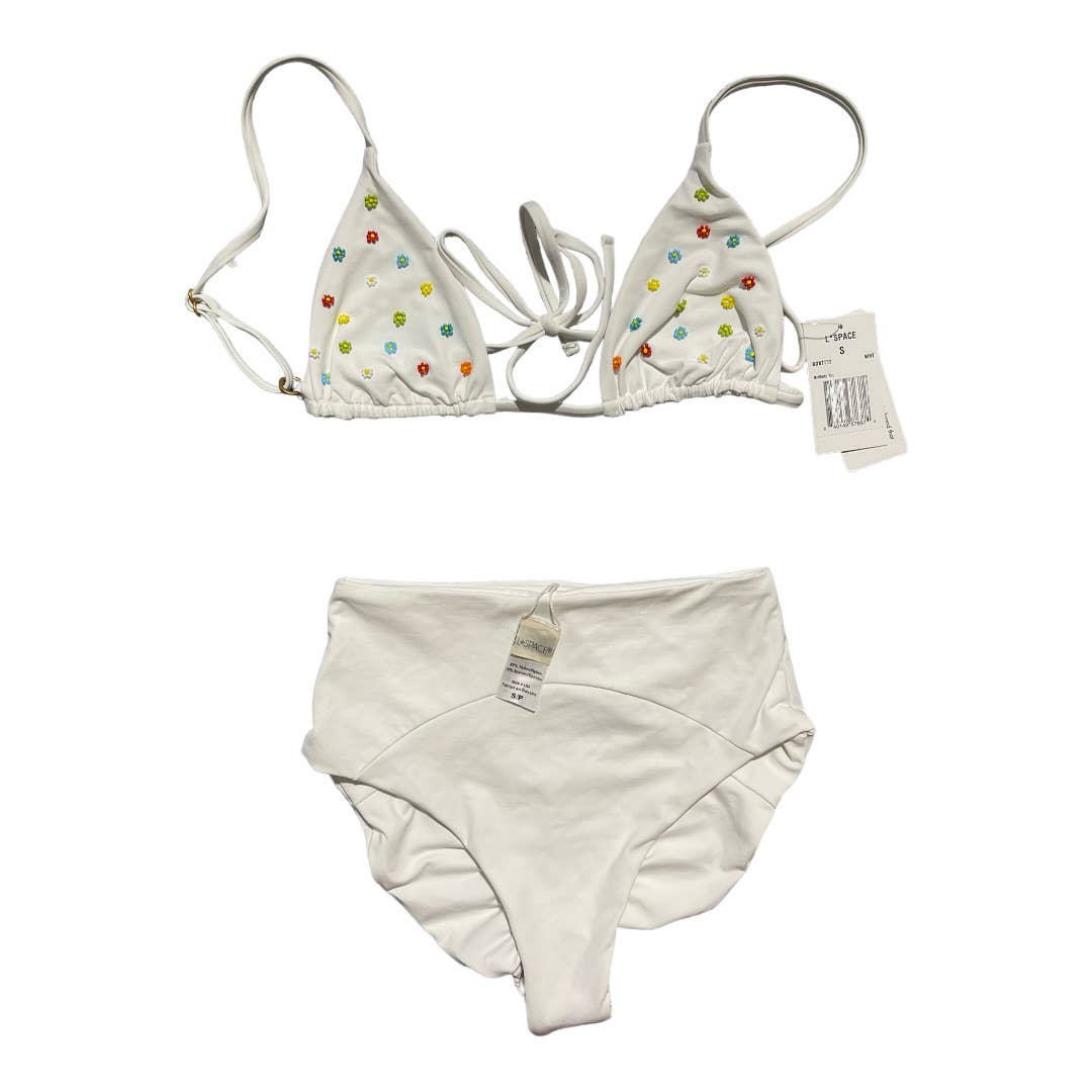 L*SPACE Brittany Beaded Bikini Top Luka Bikini Bottom Swimsuit Size S - Premium from L*SPACE - Just $79.00! Shop now at Finds For You