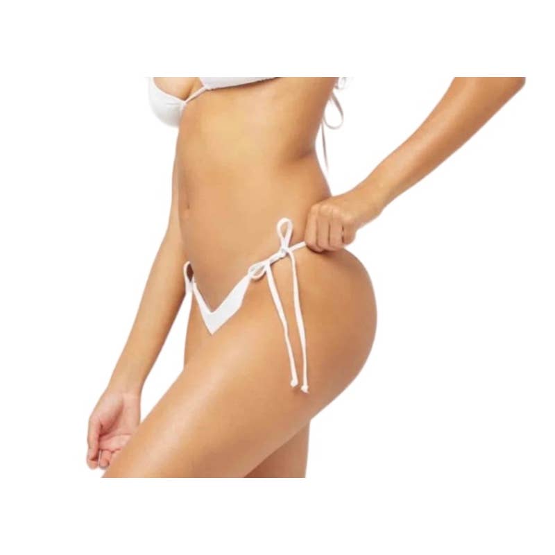 L*SPACE Set Swim Camellia Pointelle Ribbed Bikini Top Lennox Bottom New White S - Premium from L*SPACE - Just $119.0! Shop now at Finds For You