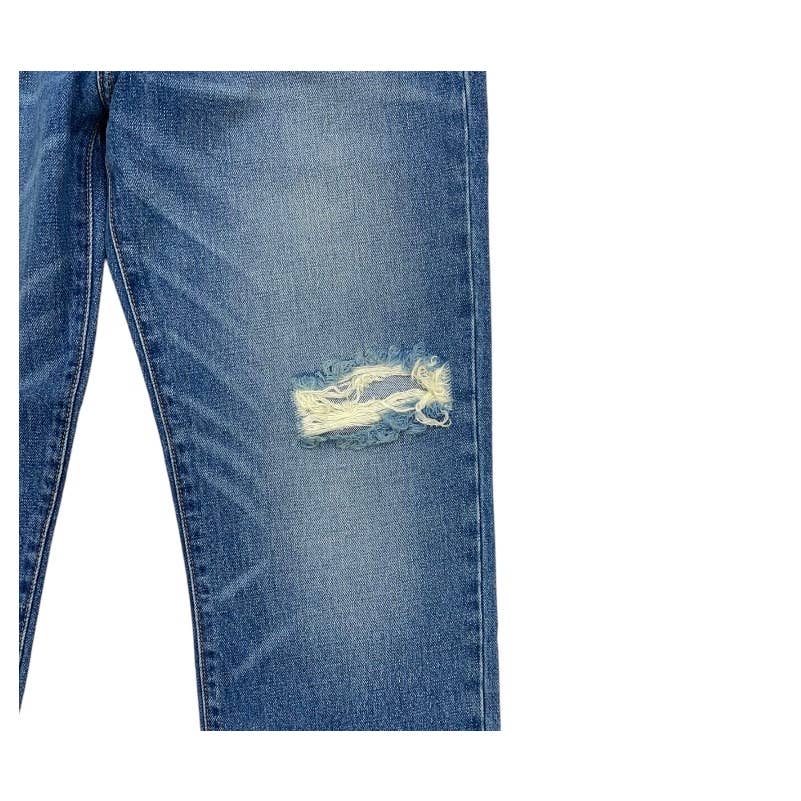 Free People x Sandrine Rose Distressed Straight Jeans Indigo Size 29 - Premium from Free People - Just $68.00! Shop now at Finds For You