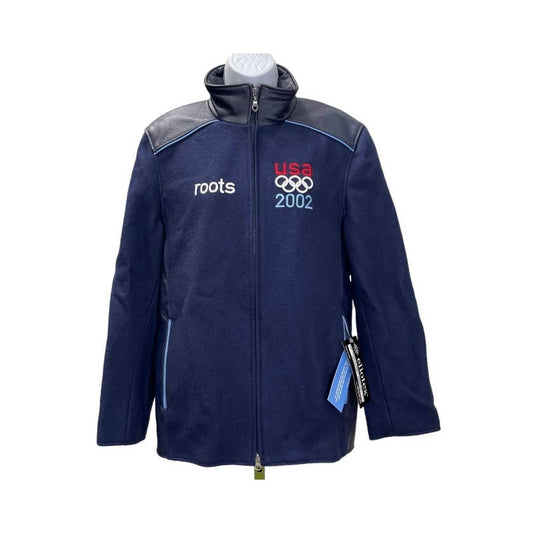 Vintage Roots 2002 USA Olympic Team Wool Leather Jacket Size XS New - Premium  from Roots - Just $229.0! Shop now at Finds For You