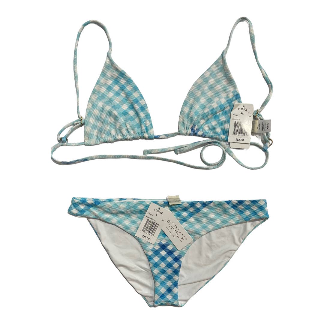 L*SPACE Revolve Brittany Bikini Top and Sandy Bottom Picnic Plaid Pique XL L - Premium from L*SPACE - Just $99.0! Shop now at Finds For You