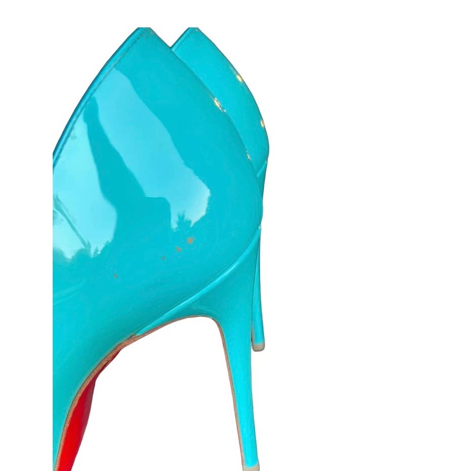 Christian Louboutin So Kate Pacific Blue Patent Leather Heels Size 39 120 mm - Premium from Christian Louboutin - Just $659.0! Shop now at Finds For You