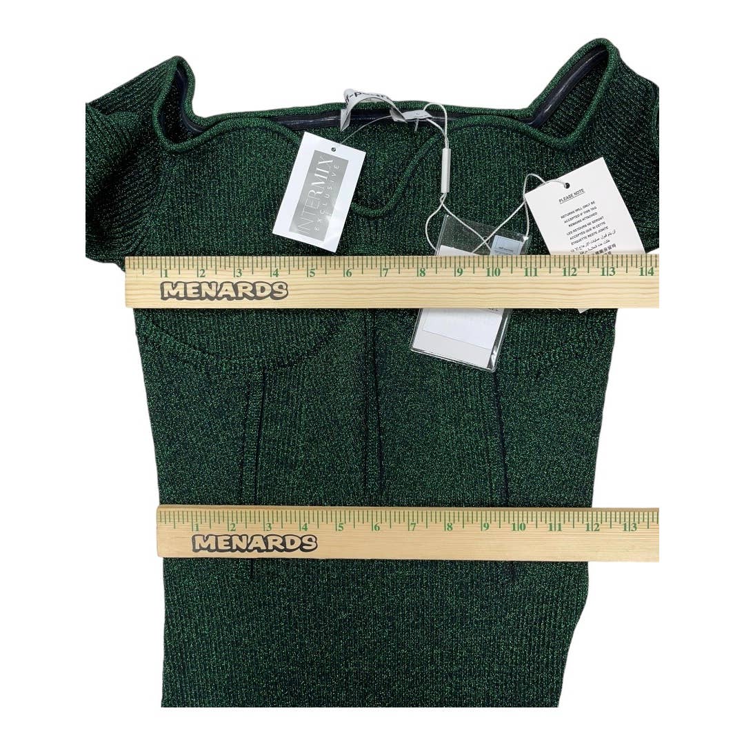 Self Portrait Off The Shoulder Ribbed Midi Dress Size Large New Green - Premium from Self-Portrait - Just $299.0! Shop now at Finds For You
