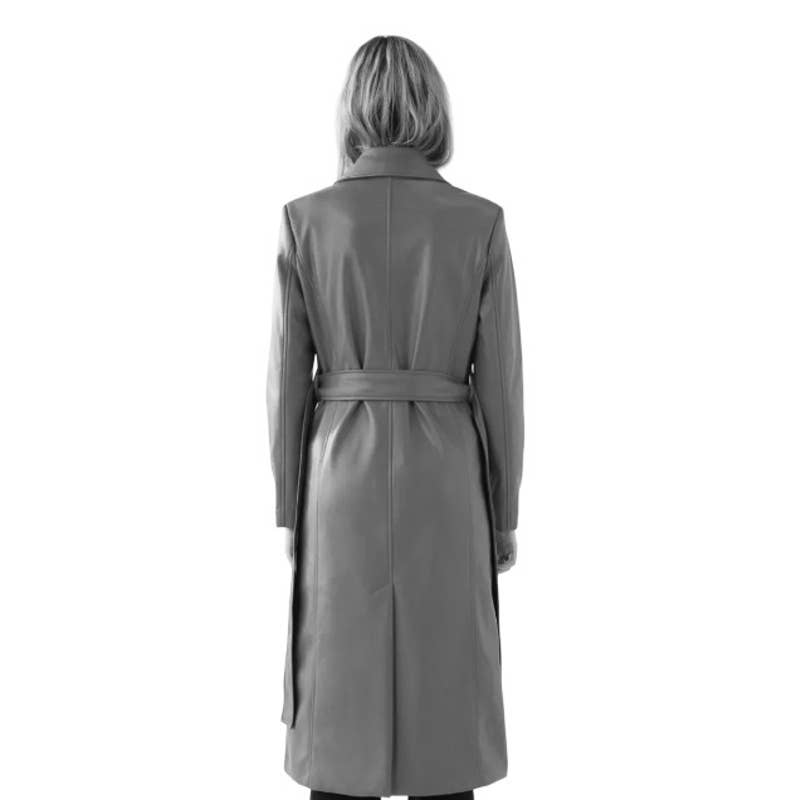 Urban Outfitters Ryan Faux Leather Trench Coat Off White Size M New - Premium from Urban Outfitters - Just $129.0! Shop now at Finds For You