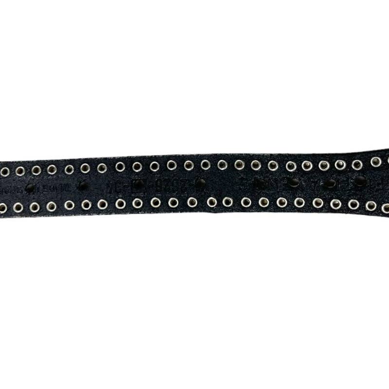 Vintage 90’s Saks Fifth Avenue Silver Medallion Leather Belt - Premium from Saks Fifth Avenue - Just $59.0! Shop now at Finds For You