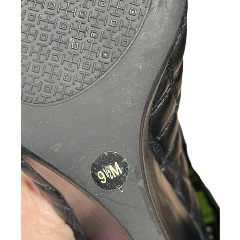 Tory Burch Claremont Quilted Logo Wedge Heels Size 9.5 Black - Premium from Tory Burch - Just $145.0! Shop now at Finds For You