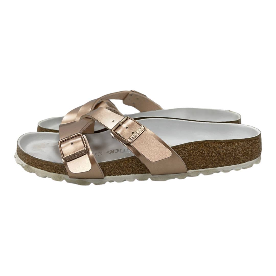 Birkenstock Yao Hex Metallic Rose Gold Sandals Shoes Comfort 39 8.5 - Premium from Birkenstock - Just $95.0! Shop now at Finds For You