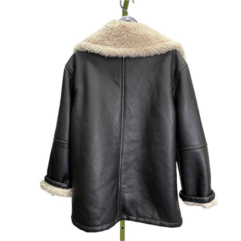 Free People Winnie Vegan Car Coat Jacket Size M Black - Premium  from Free People - Just $229.0! Shop now at Finds For You