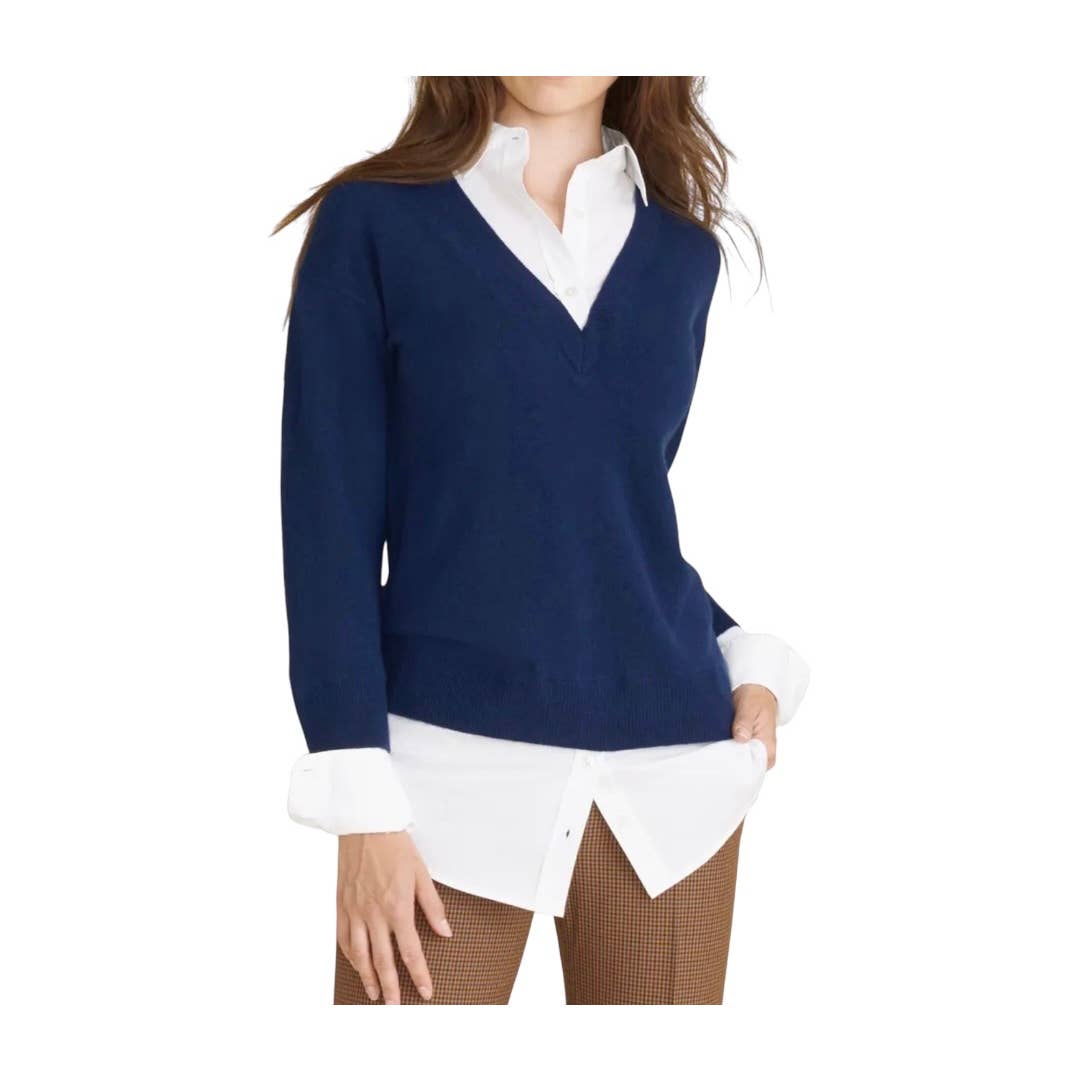 Veronica Beard Brami Mixed Media Wool Cashmere Sweater Top Size S - Premium from VERONICA BEARD - Just $199.0! Shop now at Finds For You