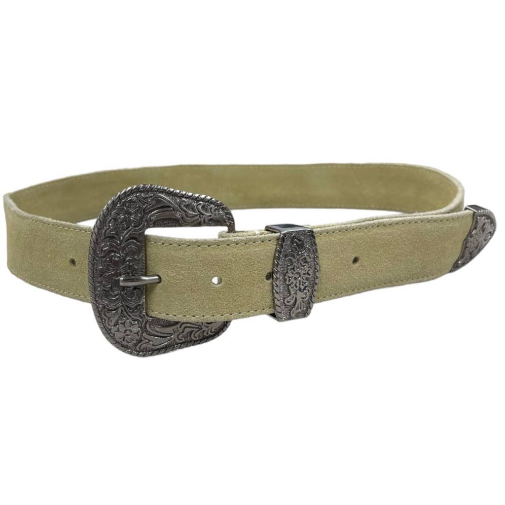 Free People Black Rock Luxe Suede Western Ornate Belt Size M New - Premium from Free People - Just $58.0! Shop now at Finds For You