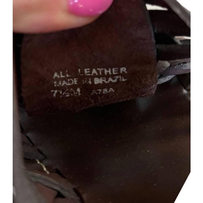 Tory Burch Kiliam Leather Woven Sandals Size 7.5 Brown - Premium from Tory Burch - Just $99.0! Shop now at Finds For You