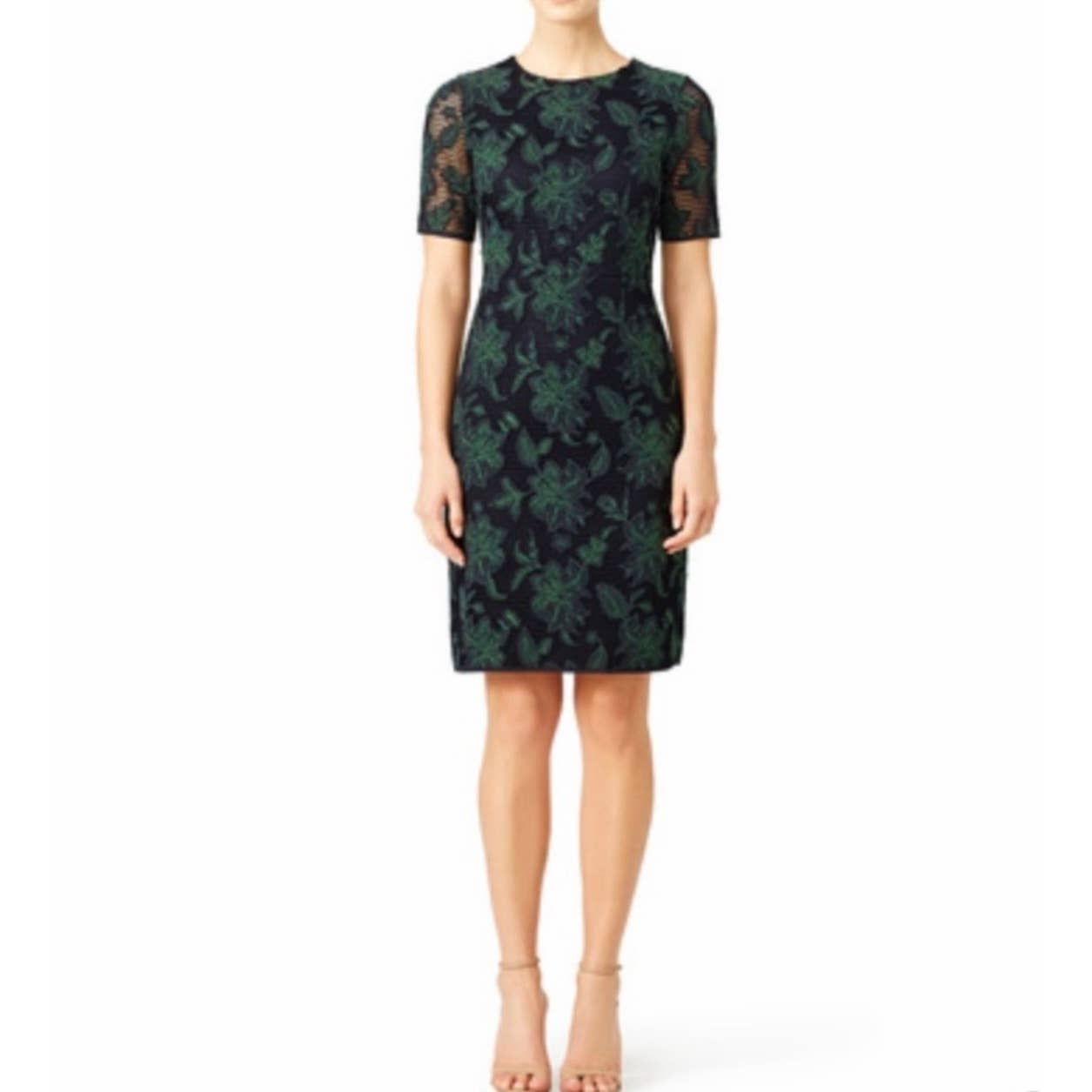 Tory Burch Appliqué Lace Fishnet Short Sleeve Dress Size 8 - Premium from Tory Burch - Just $119.0! Shop now at Finds For You