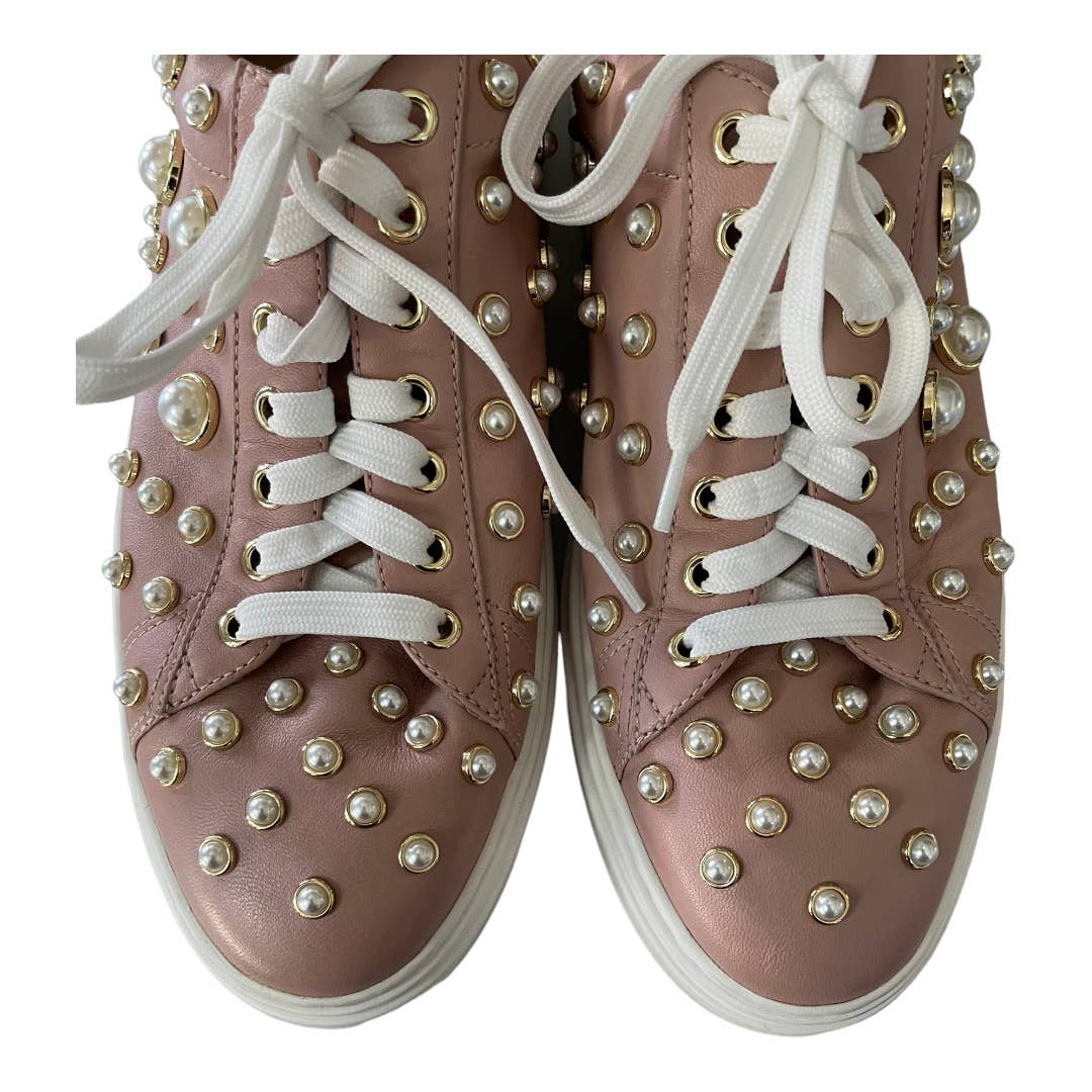 Stuart Weitzman Pearline Lace Up Sneakers Shoes Leather Size 9.5 - Premium from Stuart Weitzman - Just $179.00! Shop now at Finds For You