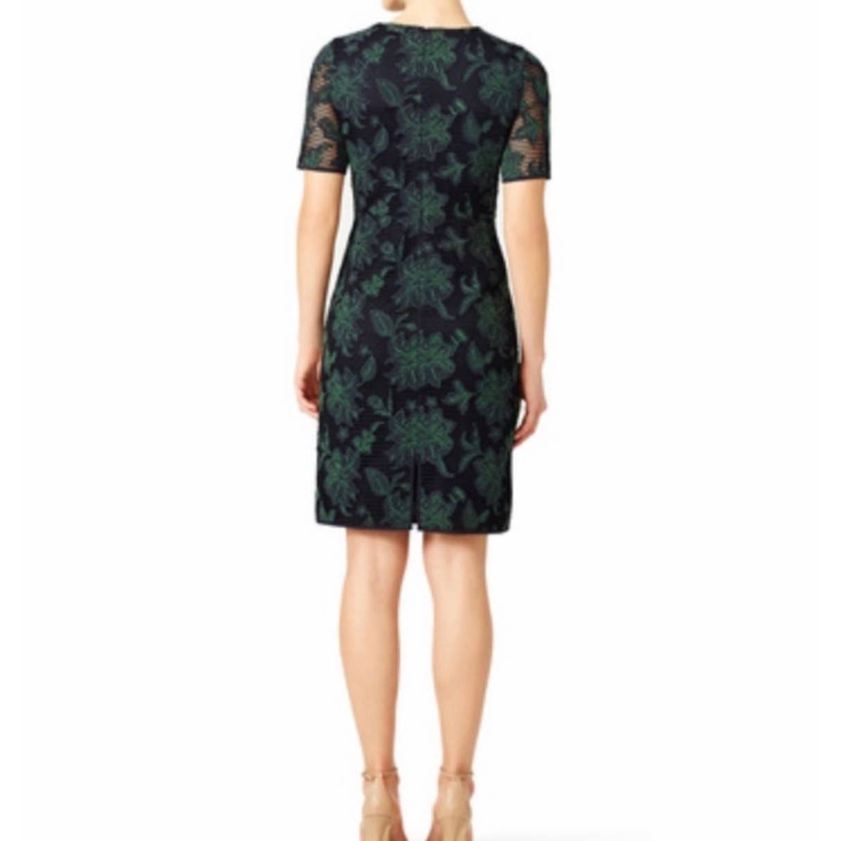 Tory Burch Appliqué Lace Fishnet Short Sleeve Dress Size 8 - Premium from Tory Burch - Just $119.0! Shop now at Finds For You