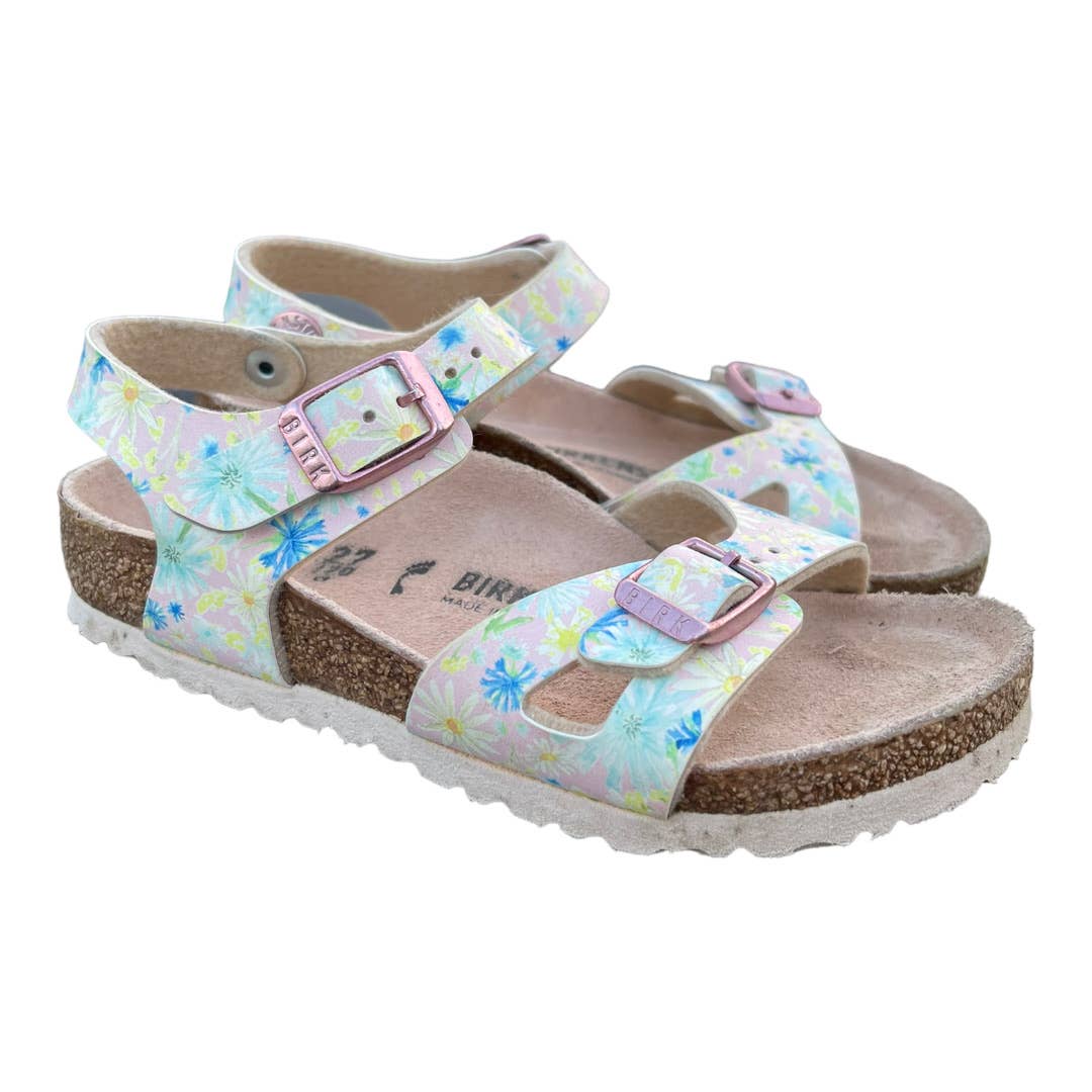 Birkenstock Kids Rio Sandals Vegan Shoes Floral Size 27 EU - Premium from Birkenstock - Just $45.0! Shop now at Finds For You