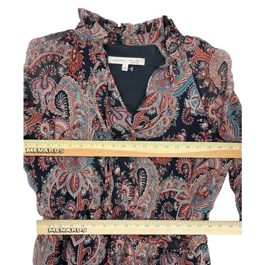 Banana Republic x Olivia Palermo High Low Paisley Silk Dress Size L - Premium from Banana Republic - Just $129.00! Shop now at Finds For You