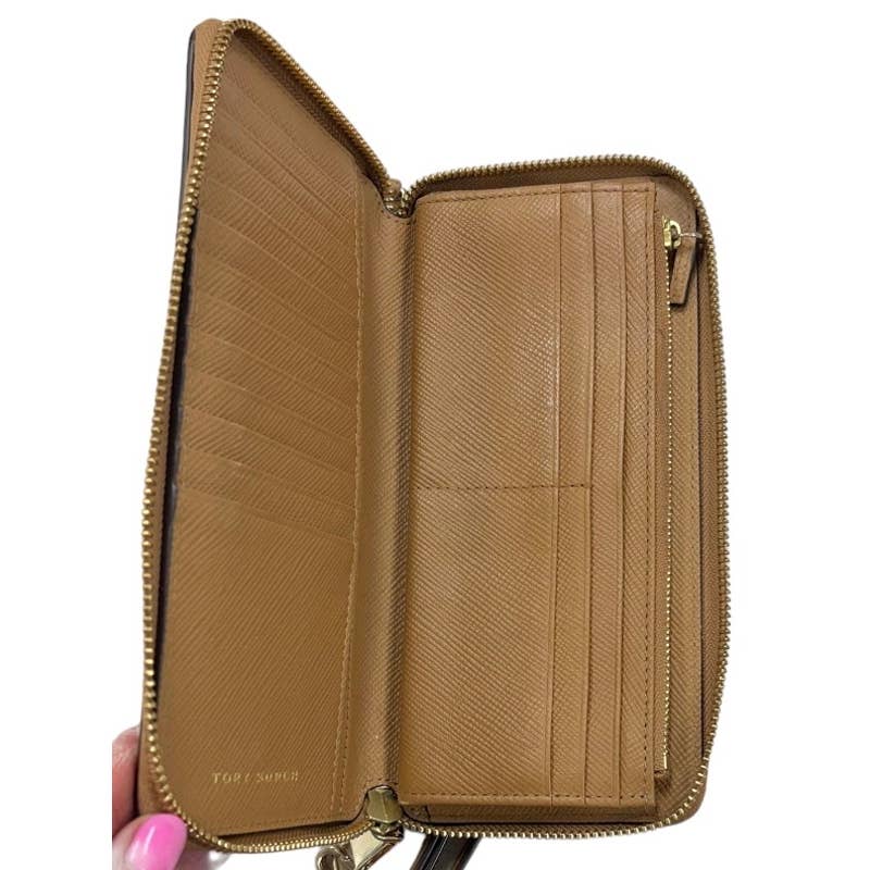 Tory Burch Robinson Continental Long Leather Wallet Camel - Premium from Tory Burch - Just $159.00! Shop now at Finds For You