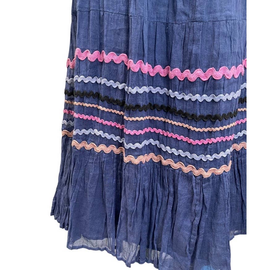 Matta Gauze Ric Rac Bohemian Cotton Maxi Skirt Size M - Premium  from Matta - Just $129.0! Shop now at Finds For You