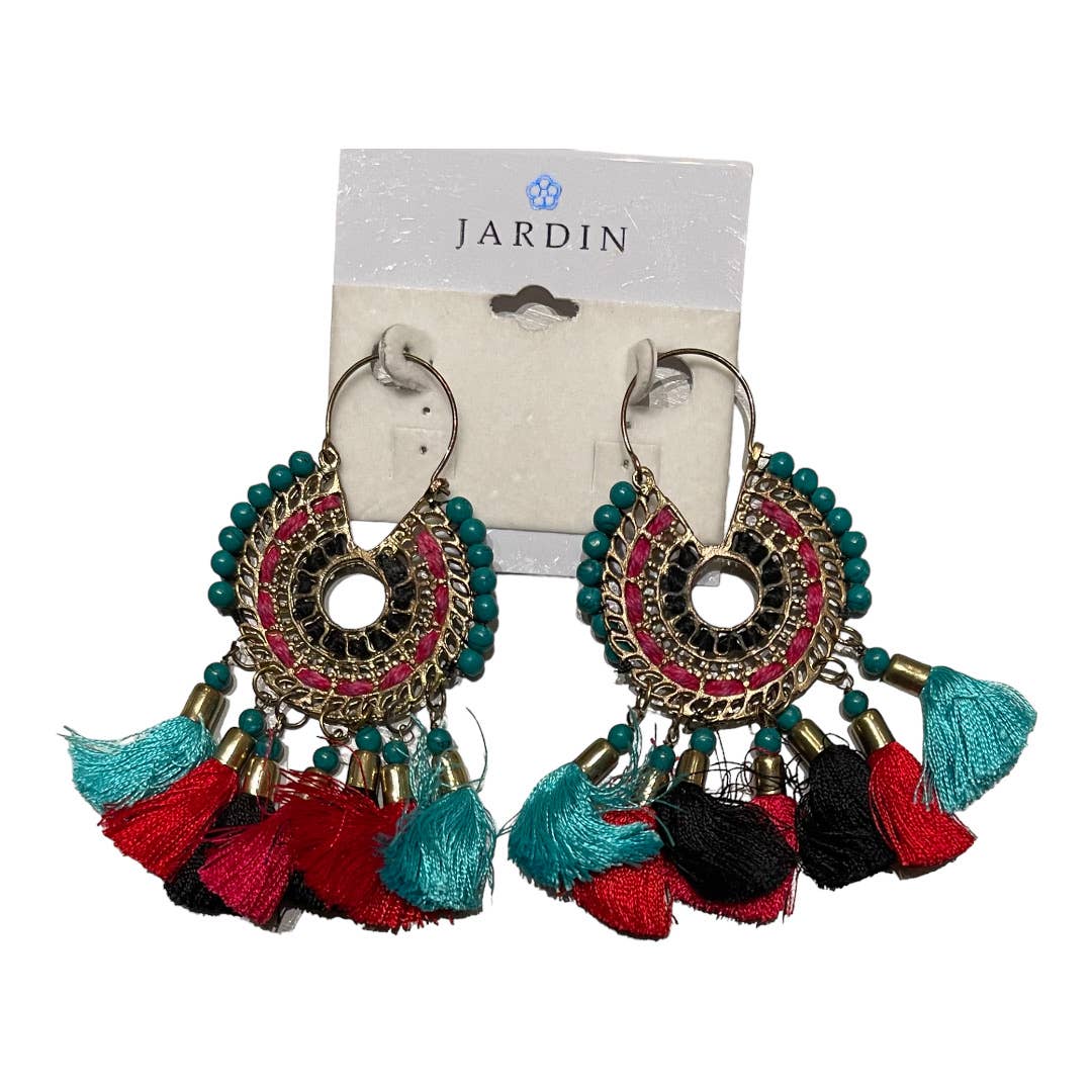 Anthropologie Jardin Tassel Beaded Bohemian Earrings New - Premium from Anthropologie - Just $49.00! Shop now at Finds For You