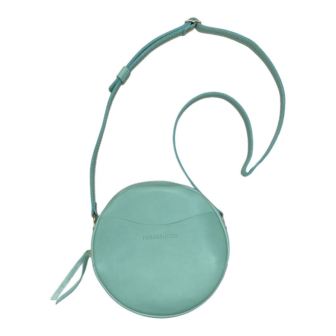 Portland Leather Goods Large Circle Crossbody Handbag Purse New Mint - Premium from Portland Leather Goods - Just $129.0! Shop now at Finds For You