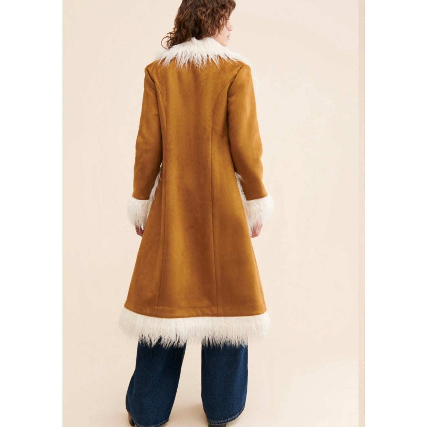 Anthropologie Hutch Faux Fur Trimmed Coat Jacket Size M Tan Cream - Premium from Anthropologie - Just $299.0! Shop now at Finds For You