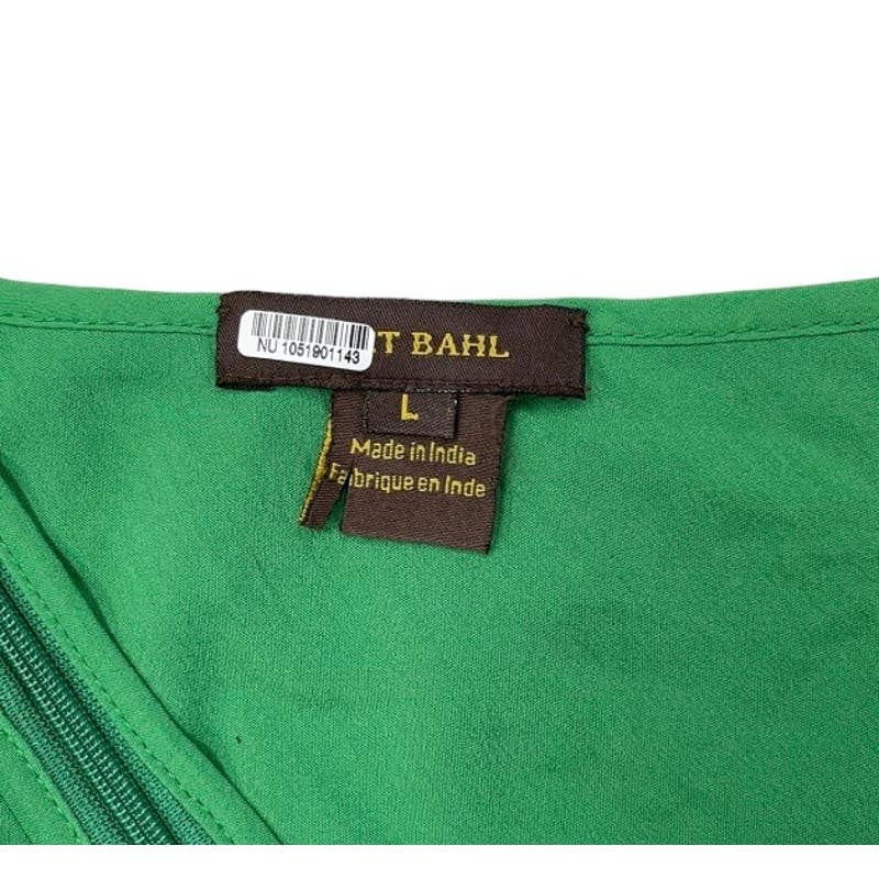 Anthropologie Vineet Bahl Sequin Ruched Cut Out Midi Dress Size L Green - Premium from Anthropologie - Just $179.0! Shop now at Finds For You