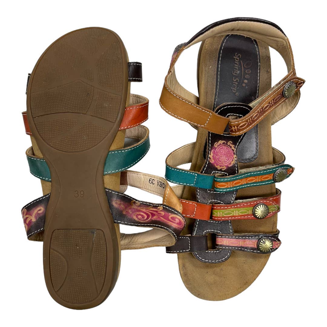 Spring Step L’Artiste Nadra Colorful Gladiator Sandals Size 39 9 - Premium from Spring Step - Just $45.0! Shop now at Finds For You