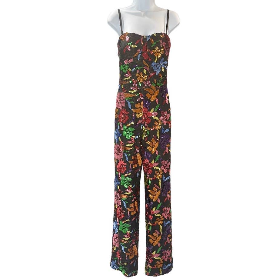 Dress The Population Preston Floral Sequin Strapless Sleeveless Jumpsuit Size XS New - Premium  from Dress The Population - Just $199.00! Shop now at Finds For You