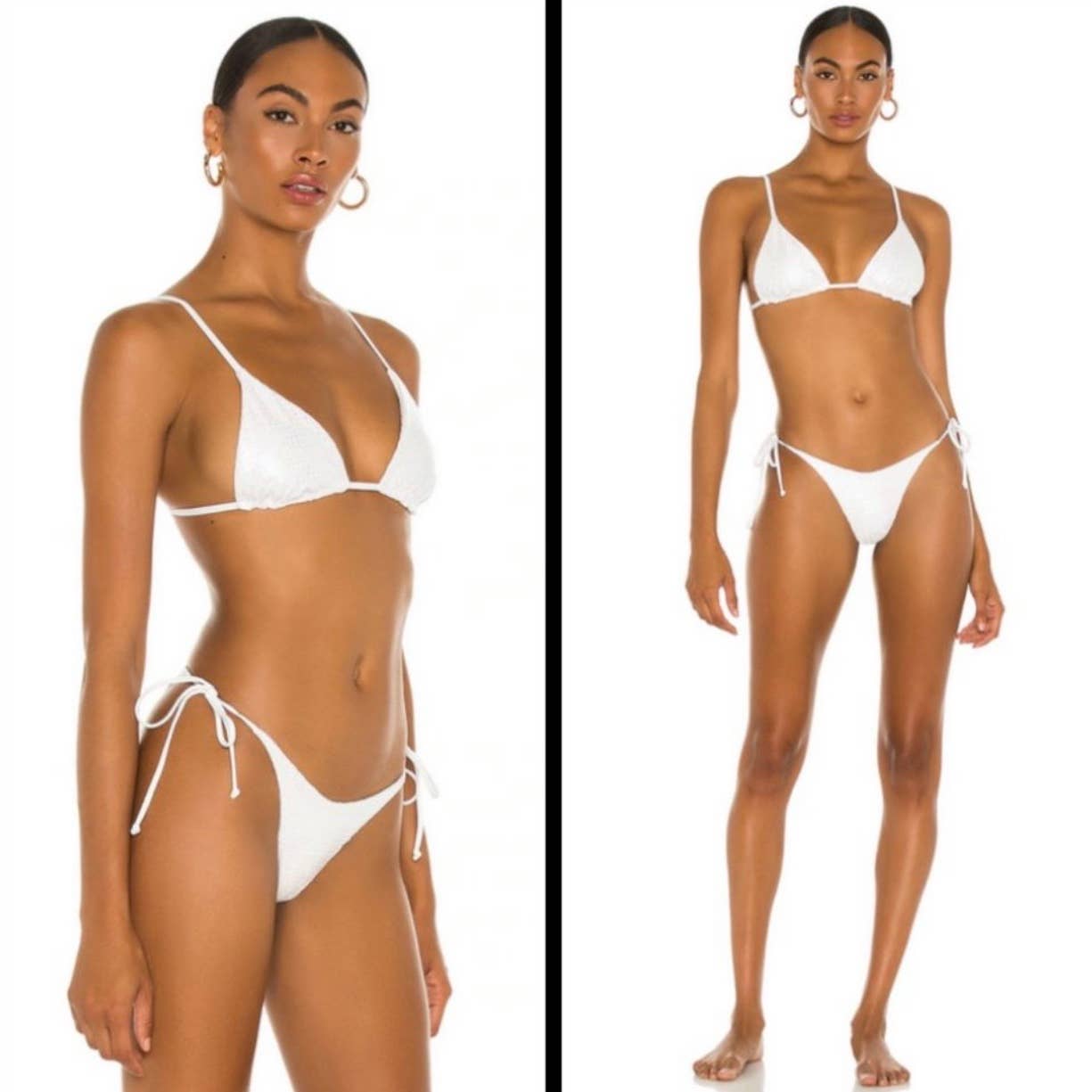 L*SPACE Revolve 3 Pc Set Brittany Lennox Opalescent Gator String Bikini Size M - Premium from Finds For You - Just $129.0! Shop now at Finds For You