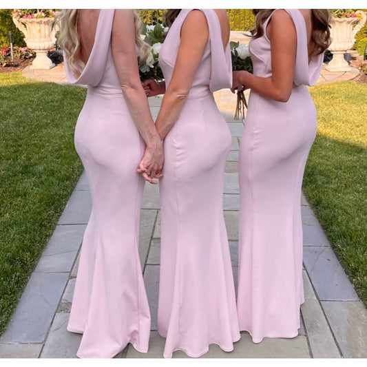 Katie May Vionnet Draped Long Dress Hown Dusty Rose Plus Size 22 New - Premium  from Katie May - Just $159.0! Shop now at Finds For You