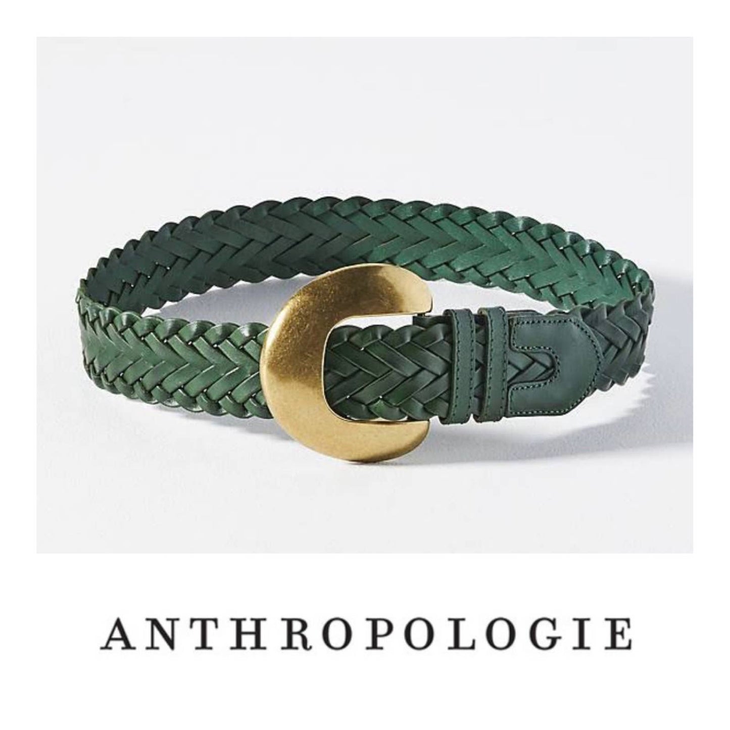 Anthropologie Green Woven Waist Leather Belt Size Small New - Premium from Anthropologie - Just $99.00! Shop now at Finds For You