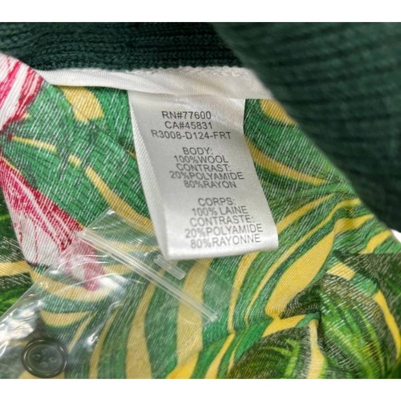 Sandrine Rose Mixed Media Tropical Print Wool Sweater Knit Oversized XS New - Premium from Sandrine Rose - Just $89.00! Shop now at Finds For You